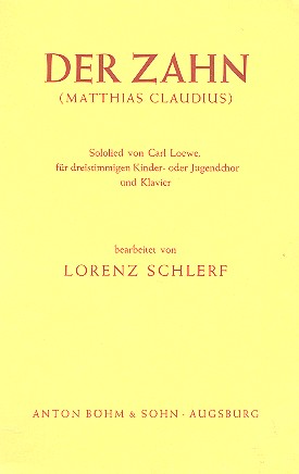 Der Zahn   für Kinderchor und Klavier  Partitur