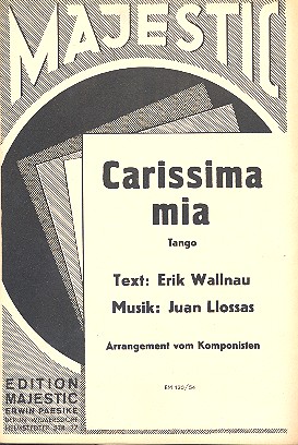 Carissima mia für Salonorchester&nbsp;&nbsp;&nbsp;&nbsp;