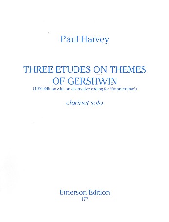 3 Etudes on Themes of Gershwin  for clarinet solo  