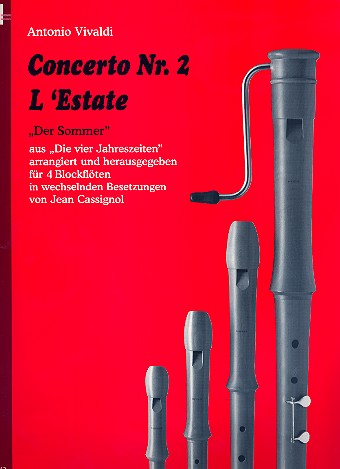 Konzert Nr. 2 'Der Sommer'&nbsp;&nbsp;für 4 Blockflöten in wechselnden Besetzungen&nbsp;&nbsp;Partitur und Stimmen