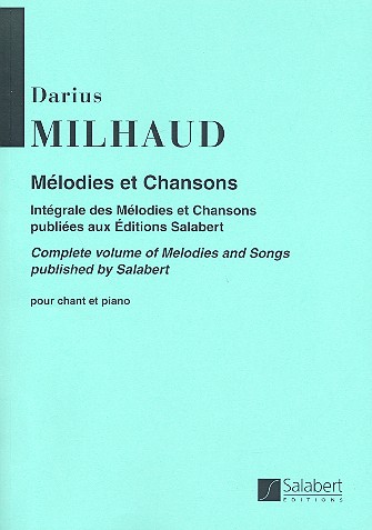 Mélodies et chansons pour chant&nbsp;&nbsp;et piano&nbsp;&nbsp;