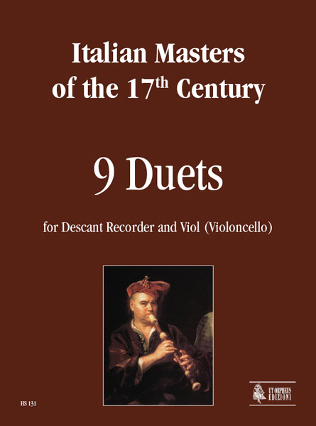 9 Duets for descant recorder  and viol or violoncello by  