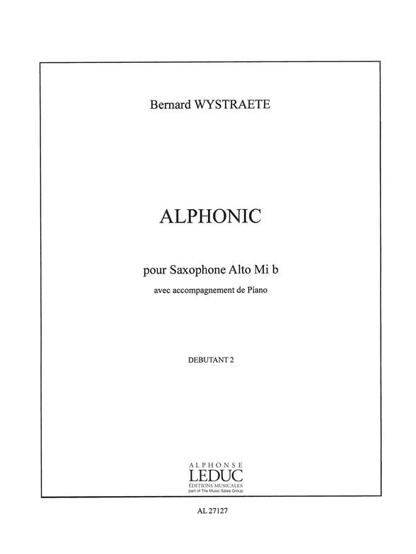 Alphonic pour saxophone&nbsp;&nbsp;alto et piano&nbsp;&nbsp;Rougeron, Ph., ed