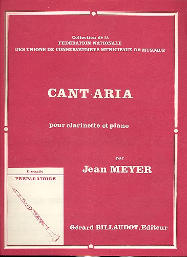 Cant-Aria pour clarinette  et piano  