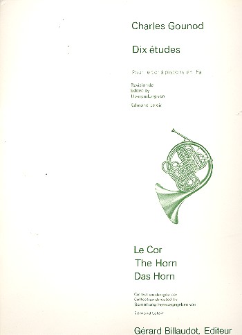 10 études pour le cor  à pistons en fa  Leloir, e. ed