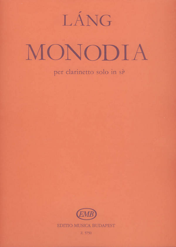 Monodia für Klarinette&nbsp;&nbsp;&nbsp;&nbsp;