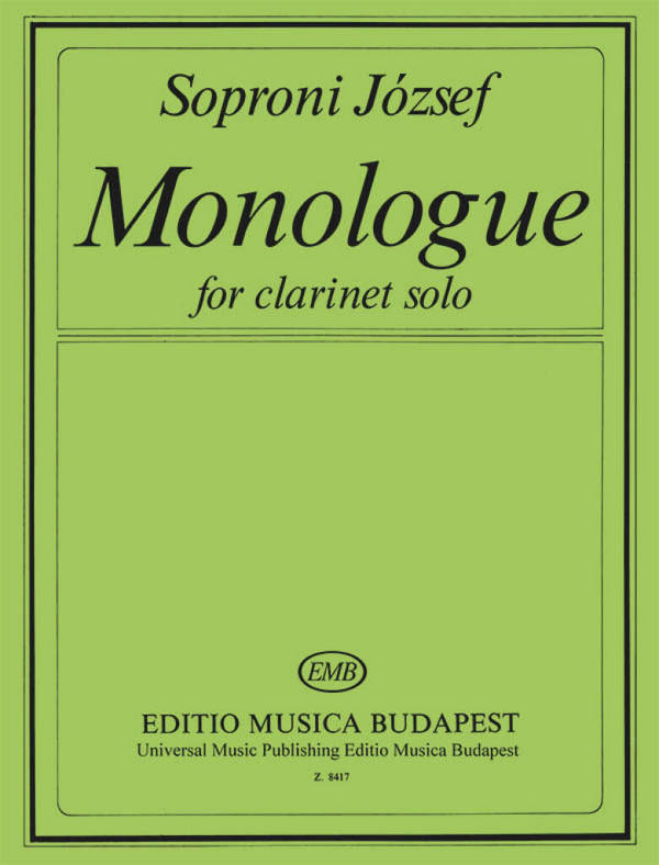 Monolog für Klarinette&nbsp;&nbsp;&nbsp;&nbsp;