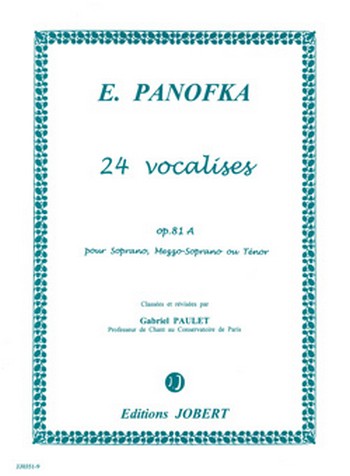 24 vocalises vol.1 op.81a  pour soprano, mezzo-soprano ou tenor et piano  