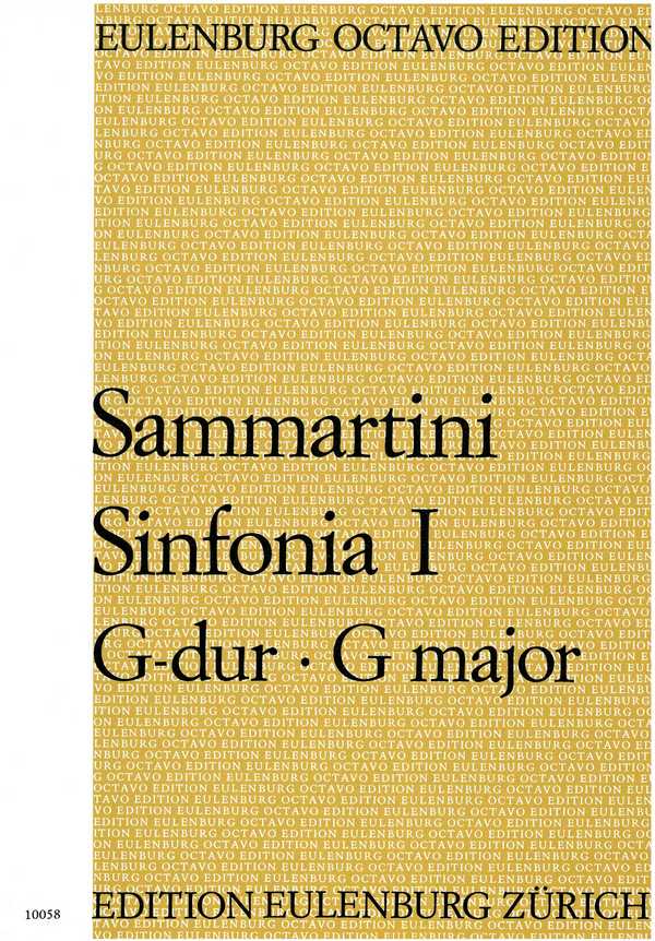 Sinfonie G-Dur Nr.1  für Orchester  Partitur