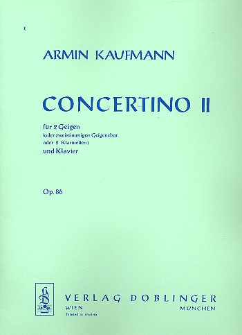 Concertino Nr.2 op.86 für 2 Violinen  (oder Klar) und Klavier  