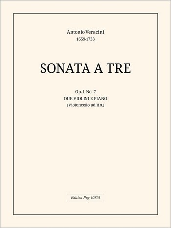 Sonata a tre op.1,7  für 2 Violinen und Bc  