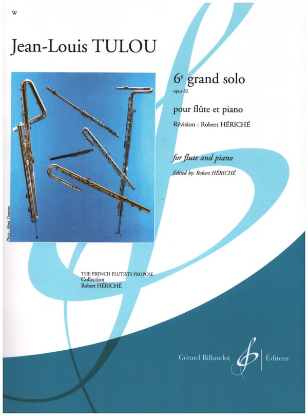 Grand solo no.6 op.82  pour flute et piano  Heriche, R., ed