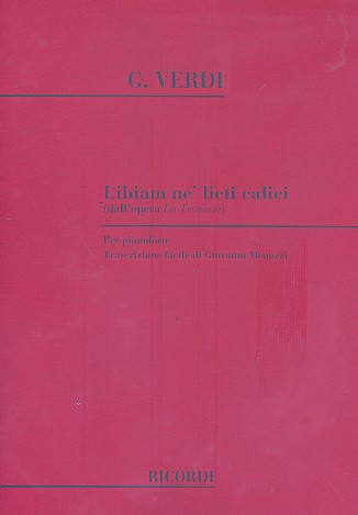 Libiam ne' lieti calici per piano&nbsp;&nbsp;dall' opera La Traviata&nbsp;&nbsp;