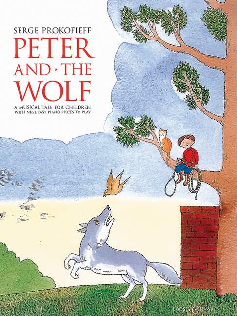 Peter and the Wolf - 9 Pieces  for easy piano with illustrations  