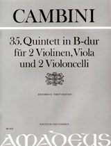 Quintett B-Dur Nr.35 für 2 Violinen,  Viola und 2 Violoncelli  Partitur und Stimmen