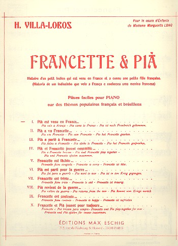 Francette et Pia no.1  pour piano  