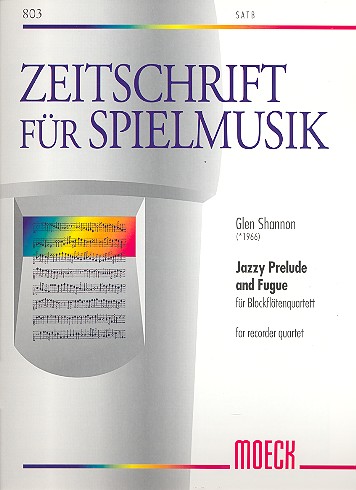 Jazzy Prelude and Fugue  für 4 Blockflöten (SATB)  Partitur und Stimmen