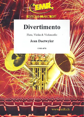 Divertimento für Flöte,  Violine und Violoncello  Partitur und Stimmen