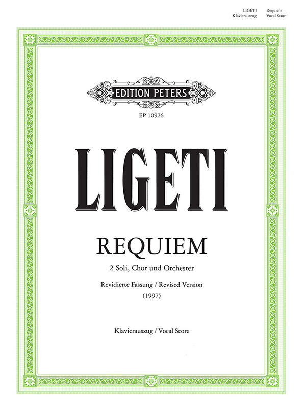 Requiem  für Sopran, Mezzosopran, Chor und Orchester  Klavierauszug