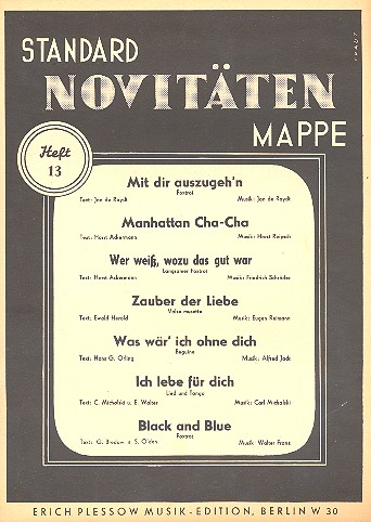 Standard Novitäten Mappe Band 13:&nbsp;&nbsp;für Gesang und Klavier mit 2. Stimme in B&nbsp;&nbsp;