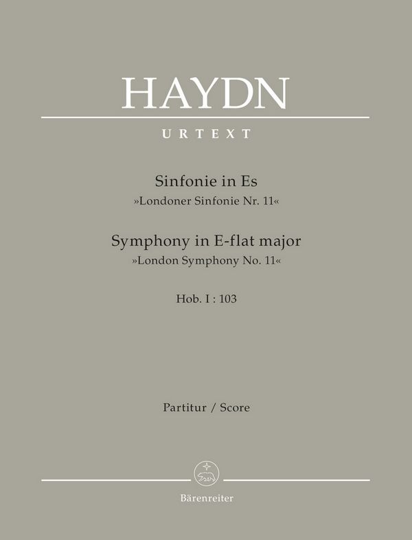 Sinfonie Es-Dur Hob.I:103 für Orchester&nbsp;&nbsp;Londoner Sinfonie Nr.11&nbsp;&nbsp;Partitur