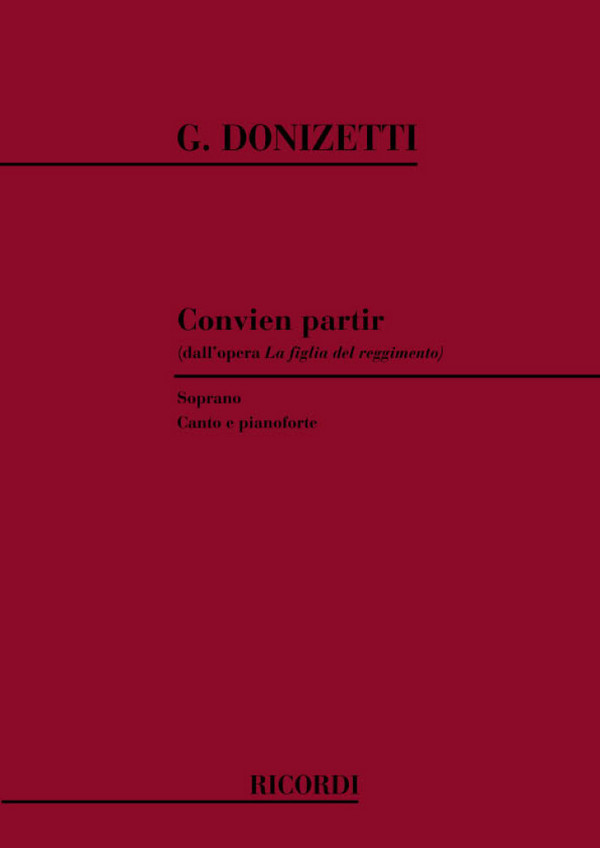 Convien partir&nbsp;&nbsp;für Sopran und Klavier&nbsp;&nbsp;