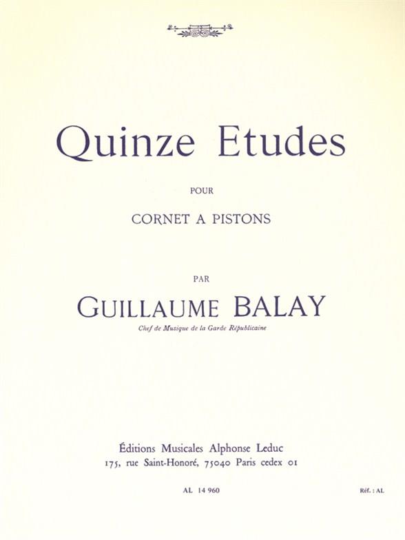 15 études pour cornet a pistons    