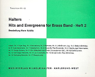 Halters Hits and Evergreens Band 2:&nbsp;&nbsp;für Blasorchester&nbsp;&nbsp;Tenorhorn 2