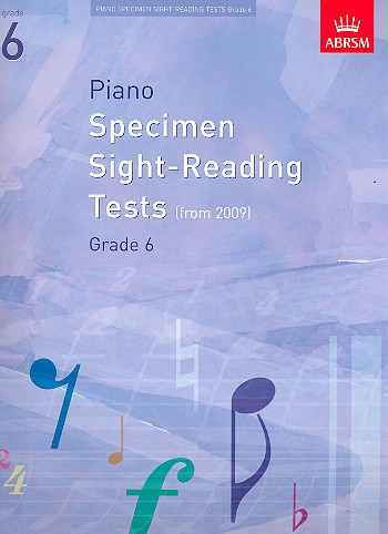 Specimen Sight-Reading Tests Grade 6 (2009)&nbsp;&nbsp;for piano&nbsp;&nbsp;