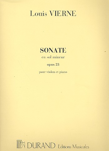 Sonate en sol mineur op.23 pour&nbsp;&nbsp;violon et piano&nbsp;&nbsp;