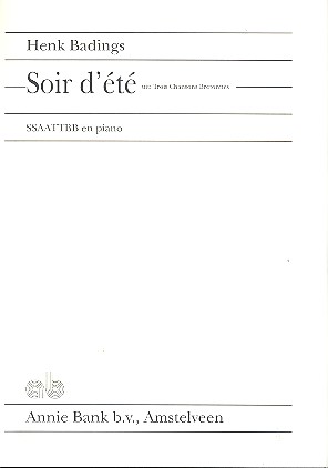 Soir d'été für gem Chor (SSAATTBB)  und Klavier (fr)  Partitur