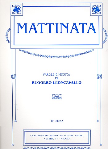 Mattinata für Gesang (hoch) und Klavier (it)    