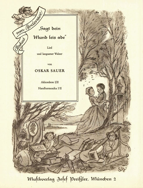 Sagt dein Mund leis Ade für Akkordeon&nbsp;&nbsp;mit Text und Akkorden&nbsp;&nbsp;