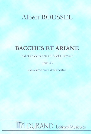 Bacchus et Ariane op.43  suite no.2 pour orchestre  partition de poche