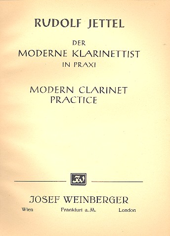 17 Studien Band 2 (Nr.7-12)  für 3 Klarinetten,  Partitur und Stimmen  Der moderne Klarinettist Band 2