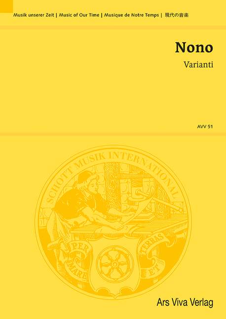 Varianti  für Orchester  Studienpartitur