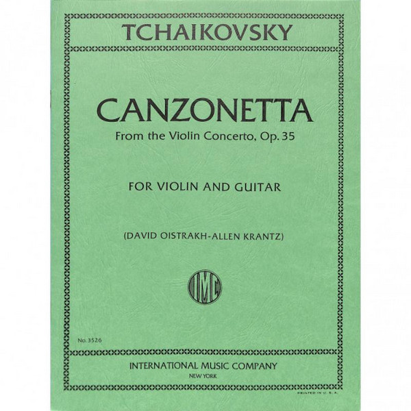 Canzonetta op.35&nbsp;&nbsp;for violin and guitar&nbsp;&nbsp;Krantz, D. O., ed.