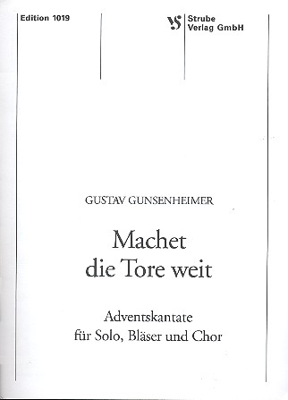 Machet die Tore weit  für Solo, Bläser und Chor  Partitur