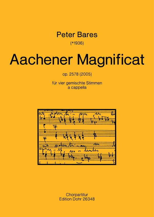 Aachener Magnificat op.2578&nbsp;&nbsp;für gem Chor a cappella&nbsp;&nbsp;