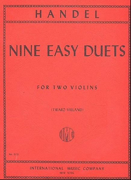 9 easy duets  for 2 violins  2 scores