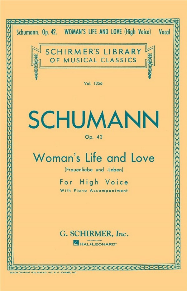 Woman's Life and Love op.42&nbsp;&nbsp;for high voice and piano (en/dt)&nbsp;&nbsp;