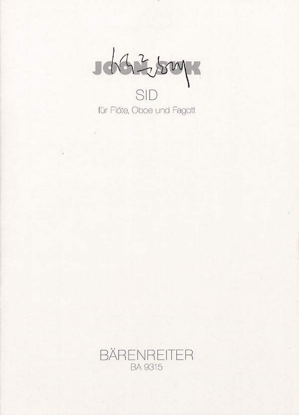 Sid für Flöte, Oboe und Fagott&nbsp;&nbsp;Spielpartitur&nbsp;&nbsp;