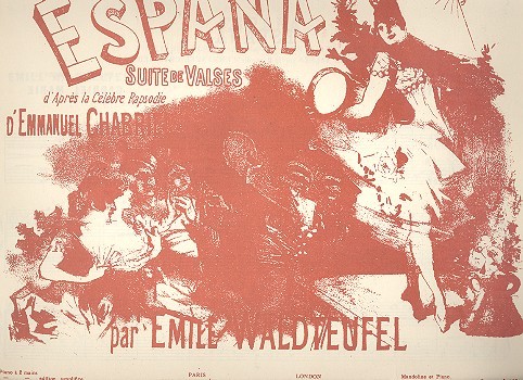 Espana Suite de Valses d'après  la Celèbre Rapsodie d'Emmanuel  Chabrier pour piano à 4 mains