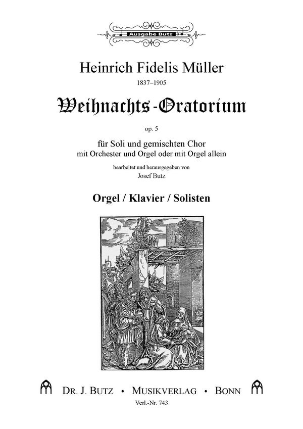 Weihnachtsoratorium&nbsp;&nbsp;für Soli, gem Chor und Orchester&nbsp;&nbsp;Partitur für Orchester-Version