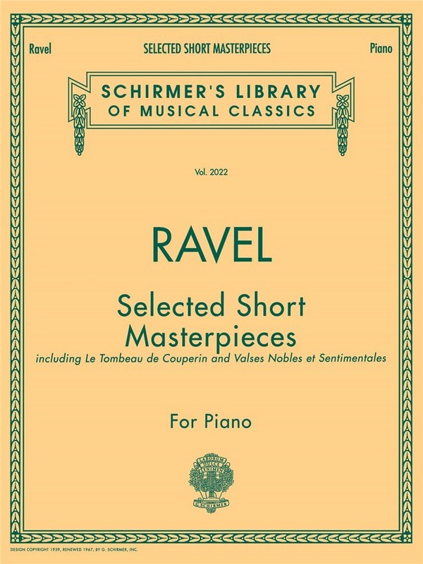 Selected short Masterpieces&nbsp;&nbsp;for piano&nbsp;&nbsp;