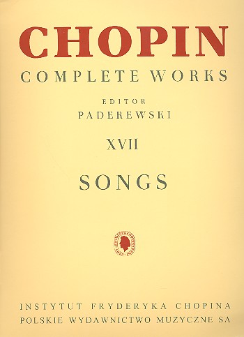 Complete Works vol.17  Songs for voice and piano  