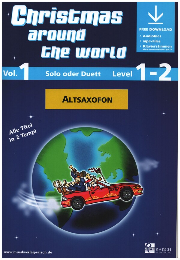 Christmas around the World vol.1 (+Online Audio)  für 1-2 Altsaxophone  