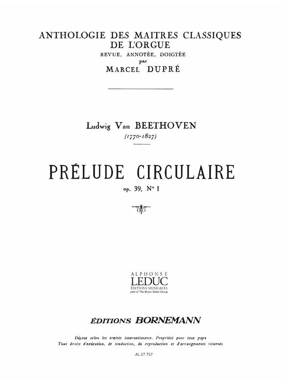 Prélude circulaire op.39,1&nbsp;&nbsp;pour orgue&nbsp;&nbsp;