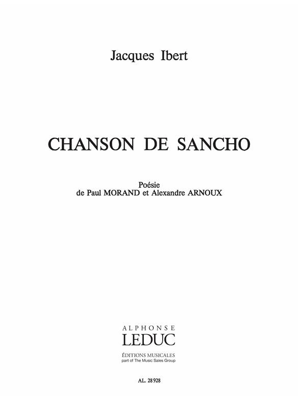 Chanson de Sancho pour  chant et piano  