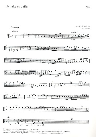 Ich halte es dafür dass dieser Zeit Leiden&nbsp;&nbsp;für Sopran, Bass, Streicher und Bc&nbsp;&nbsp;Viola